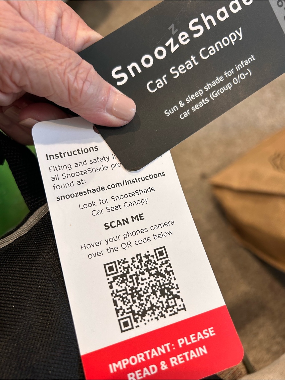 NWT Snooze Shade Car Seat Canopy. 0-9 months. Universal fit. UPF 50+ Outdoor. - Picture 6 of 9